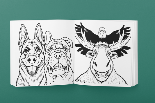 Laughing With the Wild: A Whimsical Animal Selfie Coloring Book