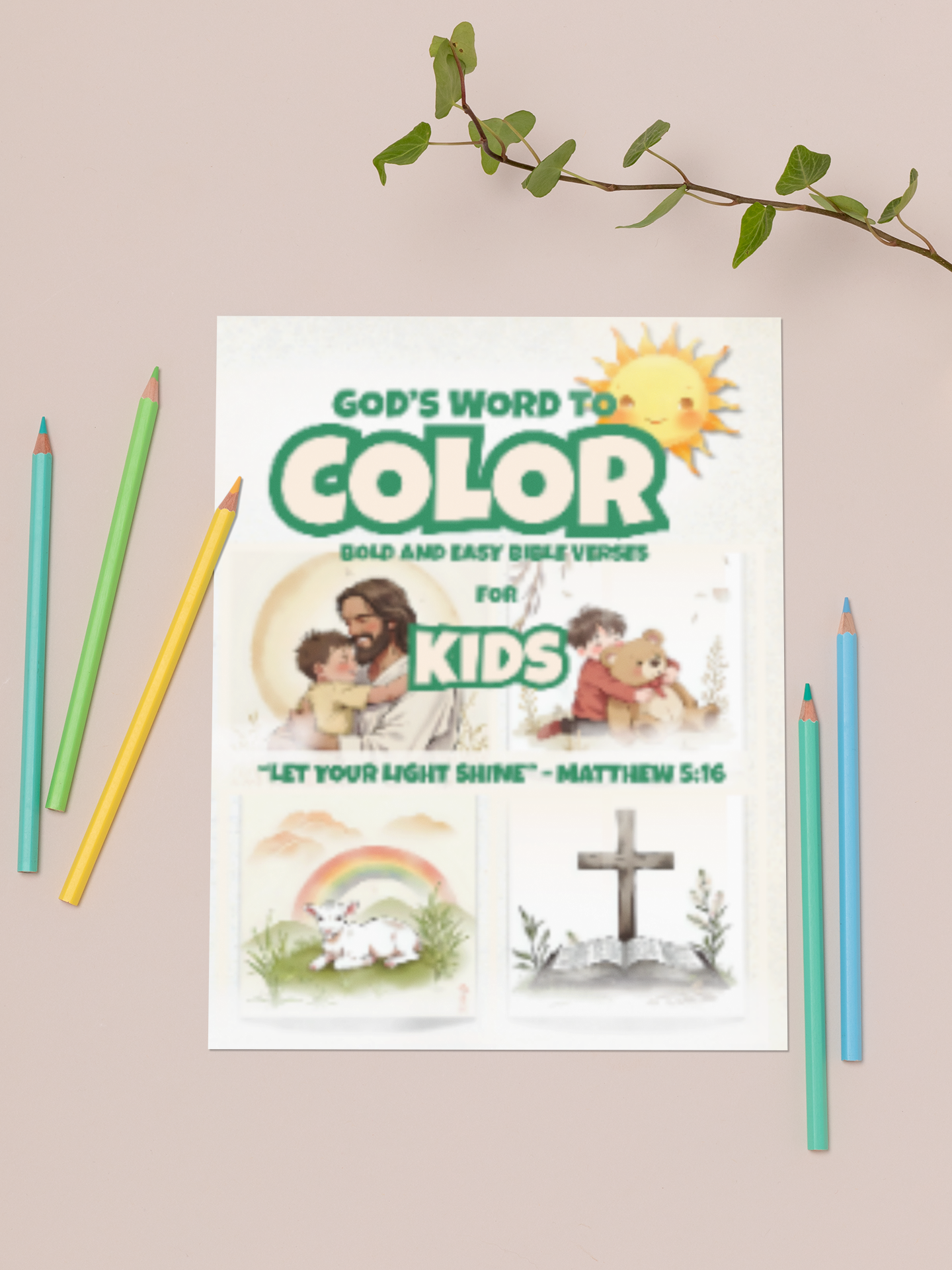 God's Word to Color: Bible Verse Coloring Book for Kids Ages 3–8