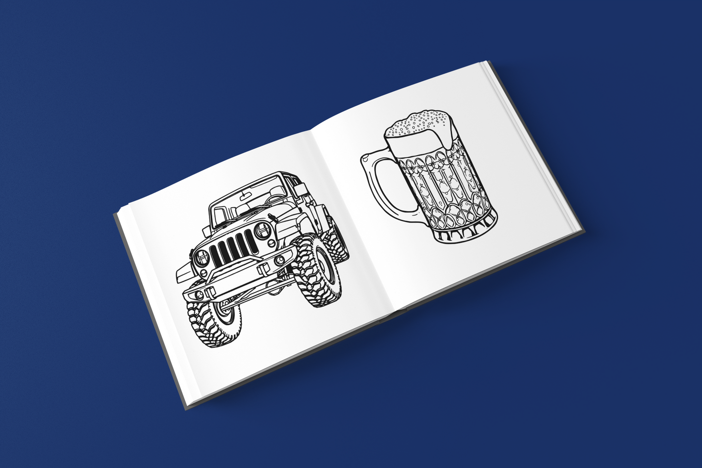 Bold and Easy Coloring Book for Guys: Man Up. Wind Down. Color Boldly