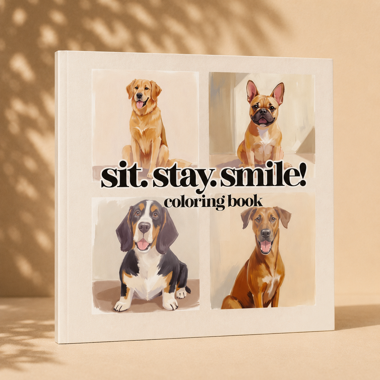 Sit. Stay. Smile. Dog Coloring Book