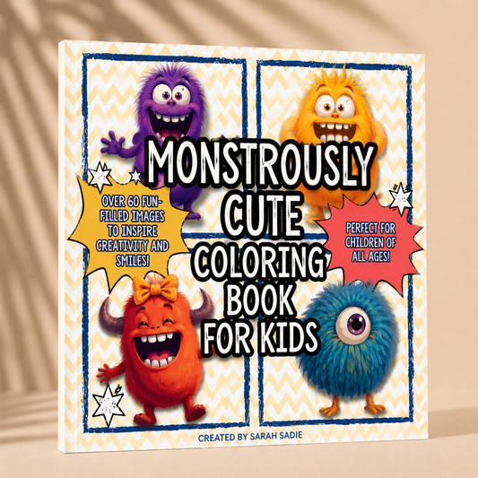 Monstrously Cute Coloring Book for Kids