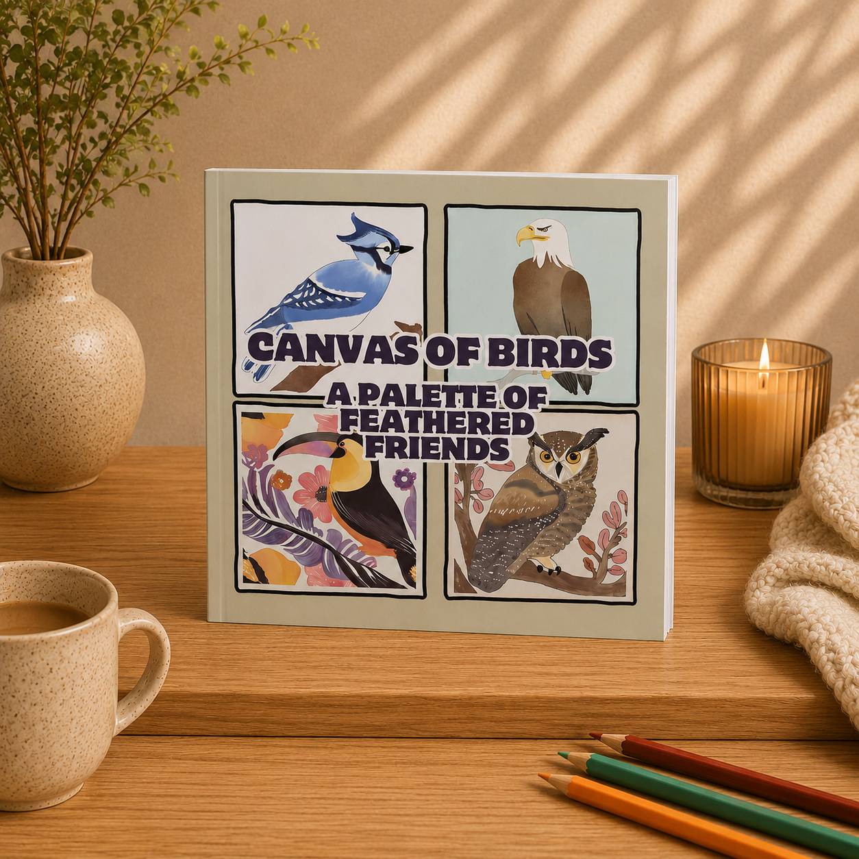 Canvas of Birds Coloring Book