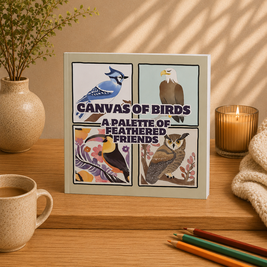 Canvas of Birds Coloring Book
