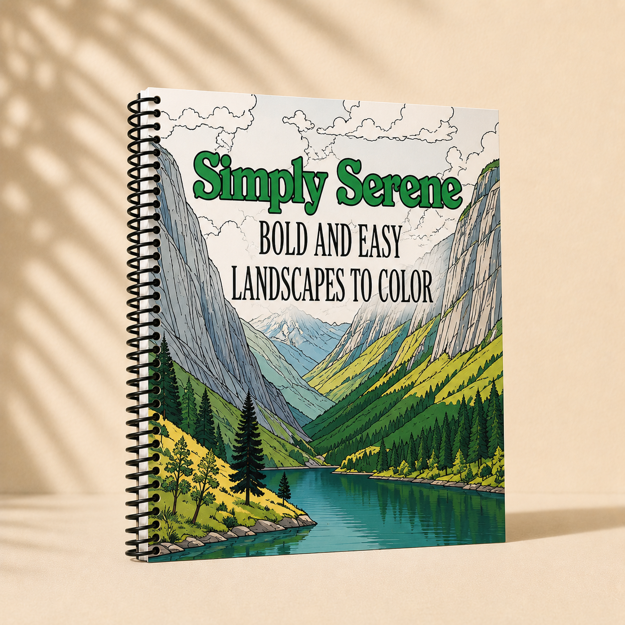 Simply Serene: Bold and Easy Landscapes to Color