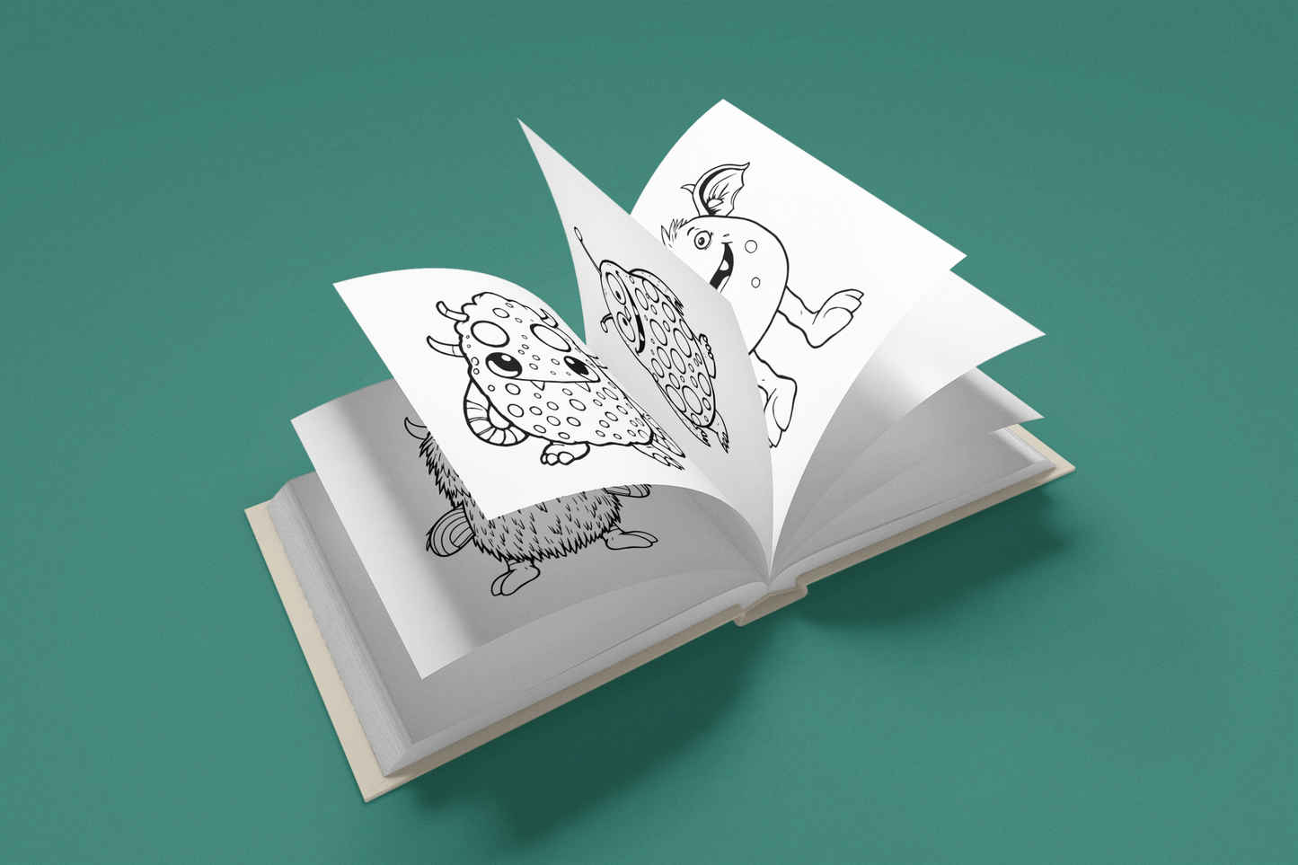 Monstrously Cute Coloring Book for Kids