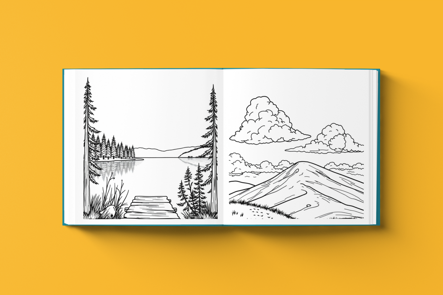 Simply Serene: Bold and Easy Landscapes to Color