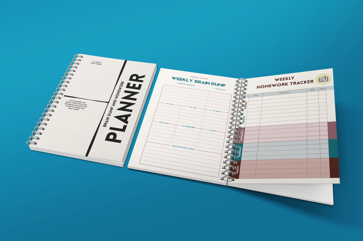 Brain Dump and Homework Planner