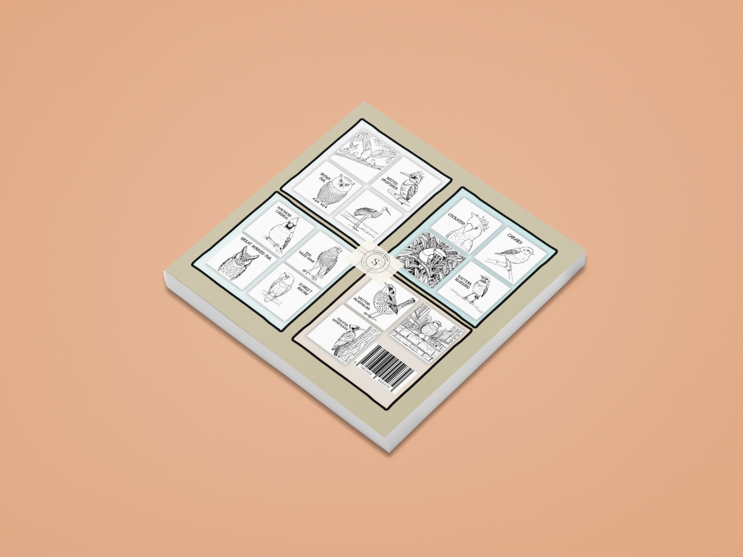 Canvas of Birds Coloring Book