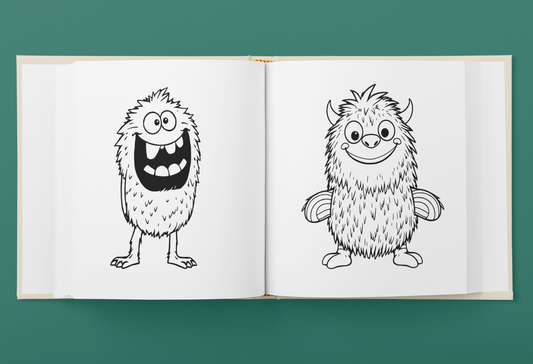 Monstrously Cute Coloring Book for Kids
