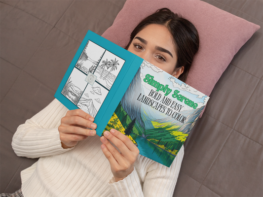 Simply Serene: Bold and Easy Landscapes to Color