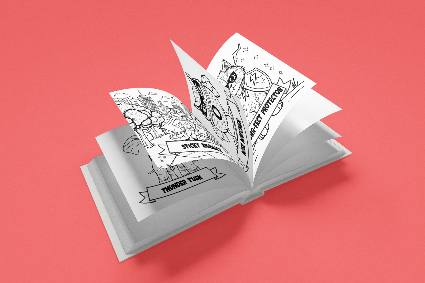 Colorful Heroes: The Animal Superhero Squad Coloring Book